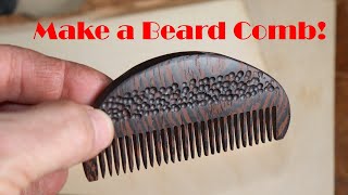 Make a Wooden Beard Comb the SAFE amp EASY Way [upl. by Adnopoz]