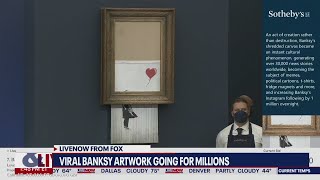 Viral Banksy artwork Love is in the Bin breaks world record at auction  LiveNOW from FOX [upl. by Nahsor]