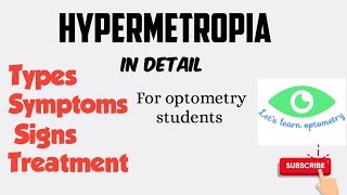 Hypermetropia Hyperopia in detail  types symptoms signs Treatment [upl. by Orme377]