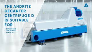 ANDRITZ Decanter centrifuge D for an efficient sludge thickening and dewatering [upl. by Goodden]