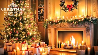 Holiday Ambience Fireplace 🔥 Relaxing Instrumental Christmas Music 🎄 Christmas Fireplace Background [upl. by Nepsa]