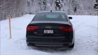 B85 S4 stock exhaust vs ECS Xpipe vs Magnaflow 11385 with ECS xpipe [upl. by Townie]