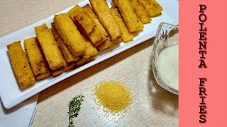 Baked Polenta Fries with Herbs  Frites de Polenta  بولينتا فرايز [upl. by Meraree]