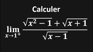 calcul de limite des fonctions irrationnelles Exemple 1 [upl. by Atirb742]