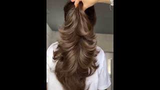 How to cut layer cut hair at home by self layeredhaircut layer layersoffear hairstyle haircut [upl. by Winer]