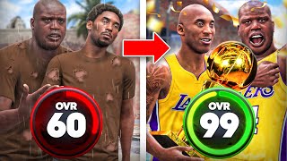 KOBE BRYANT amp SHAQ CENTER BUILD 60 OVR to 99 OVR in 1 VIDEO No Money Spent [upl. by Krell]