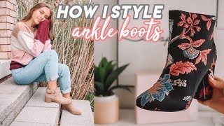 How I Style Ankle Boots  Fall Outfits W Ankle Boots [upl. by Anastatius]