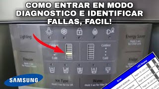 MODO DIAGNOSTICO  REFRIGERADOR SAMSUNG RS26DDAPN RS26DDARS [upl. by Gernhard252]