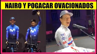 NAIRO Quintana OVACIONADO GIRO de ITALIA 2024 PRESENTACION EQUIPOS [upl. by Zetnom100]