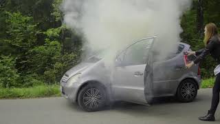 ReinoldMax extinguishing spray for car fire [upl. by Orose]