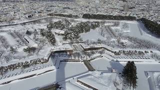 Winter view of Goryokaku Fort in Hakodate from Goryokaku Tower [upl. by Bohun]