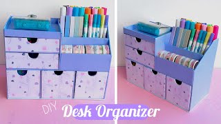 7 ideas diy storage boxes  cardboard desk organizers [upl. by Ariad]