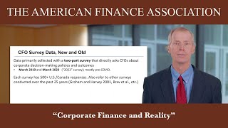 Corporate Finance and Reality  2022 AFA Presidential Address [upl. by Nyral147]