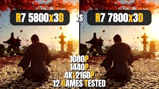 AMD Ryzen 7 5800x3D vs Ryzen 7 7800x3D  1080P 1440P 4K  Mega Comparison  4070 Ti Super [upl. by Darleen170]