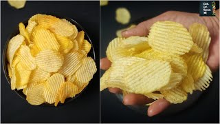 Homemade Classic Salted Lays Chips Recipe  No Boil No Dry Instant Potato Chips In 10 Minutes [upl. by Hedges47]