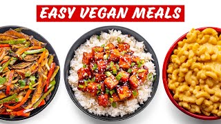 3 Simple amp Delicious VEGAN Meals for Beginners [upl. by Notsyrb]