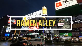 Famous Ramen Alley in Susukino Sapporo Was it worth the trip Let’s find out  Hokkaido Japan [upl. by Eiramait]