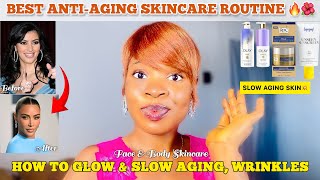 BEST ANTI AGING SKINCARE ROUTINE FOR GLOWING MATURED SKIN  How To Slow Ageing Fine Lines Wrinkles [upl. by Imelda]