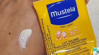 Mustela baby amp infant Sunscreen Spf50 Review amp Swatch [upl. by Leigh]