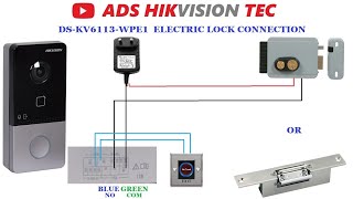 Hikvision IP video intercom DSKIS603P configuration LOCK CONNECTION [upl. by Udella]