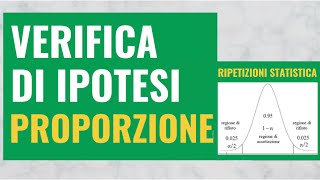 73 Verifica dipotesi per la Proporzione anche detta Frequenza [upl. by Emanuel]