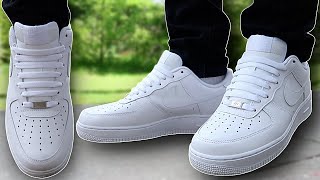 How To BAR LACE Nike Air Force 1s THE BEST WAY [upl. by Rosemonde586]