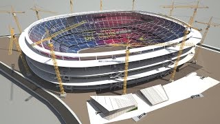 NEW CAMP NOU  Phased construction while continuing to play matches [upl. by Aloz]