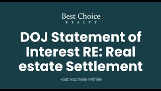 DOJ Statement of Interest regarding the NAR Settlement [upl. by Arykahs]