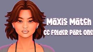 Sims 4 SHS Hair CC Folder Maxis Match [upl. by Tristram849]