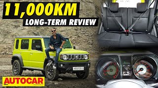 Maruti Suzuki Jimny  11000km Long Term Review  Autocar India [upl. by Eirahcaz]