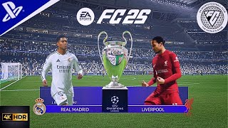 FC 25  Liverpool x Real Madrid  Champions League  Chave de Grupos  HDR 4K 60 PS5 [upl. by Crooks]