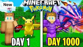 I Survived 1000 Days in Minecraft POKEMON Movie [upl. by Celina90]