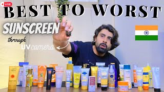 Your Favourite Sunscreen FAILED UV Camera Test  Best To Worst Sunscreen In India  Mridul Madhok [upl. by Anai555]