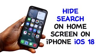 How to Hide Search on Home Screen iPhone iOS 18 [upl. by Hudis66]