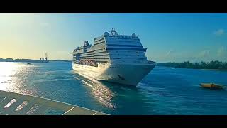 Msc Magnifica Departure In Nassau Bahamas cruiseship ofwseafarer [upl. by Swetlana]