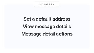 How to set a default address View message details Message actions [upl. by Bolan]