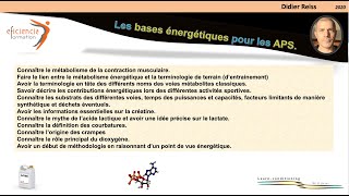 Bases des filières énergétiques [upl. by Akemad257]