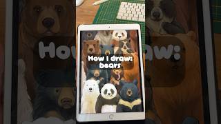 How I draw bears 🐻✨ tutorial drawwithme drawingprocess [upl. by Spearing]