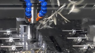 CNC Machining Clamps on POSmill CE 1000  SCHUNK VEROS  GARANT [upl. by Ahsimat]