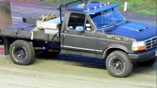 1993 Ford F150 Flat Bed Truck Pull [upl. by Cal579]