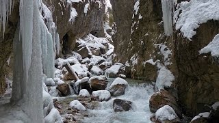 Partnachklamm in Winter  GarmischPartenkirchenGermany [upl. by Ainahs]