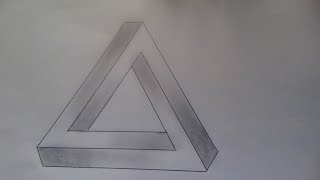 Zeichnen  malen  Drawing tutorial  Tribar Illusion Optische Täuschung [upl. by Macfarlane]