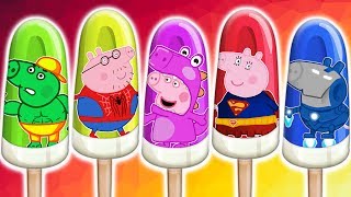 Familia Dedos en Español  Peppa Pig SuperHero el helado  Bebe Canciones Infantiles [upl. by Delphine997]