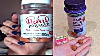 ALL TYPE Hair Growth  Heartbreaker Gummies Duvolle USA VS Hair Skin Nails Nature’s Bounty [upl. by Kcirdehs]