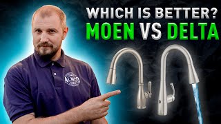 MOEN VS DELTA kitchen sink faucets battle Which one is better  ALMCO Plumbing [upl. by Zampino]