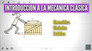 1 Introducción a la Mecánica Clásica Cinemática Dinámica y Estática [upl. by Nnaxor]