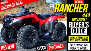 New Honda Rancher 420 ATV Review Specs amp Features  Is the CHEAPEST 4x4 FourTrax TRX420 any good [upl. by Mcnully]