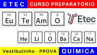 ETEC 🎯 Vestibulinho 202425 o que Estudar para a Prova da ETEC em QUÍMICA BoraETEC [upl. by Nairolf900]