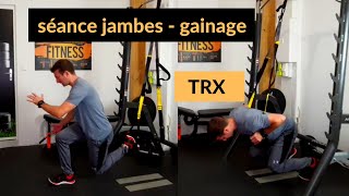 séance jambes et gainage avec TRX sangles de suspension [upl. by Atinuahs]