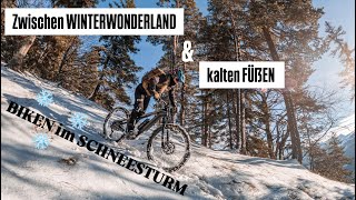 Zwischen WINTERWONDERLAND amp kalten FÜẞEN  BIKEN im SCHNEESTURM  REALTALK [upl. by Shalne361]